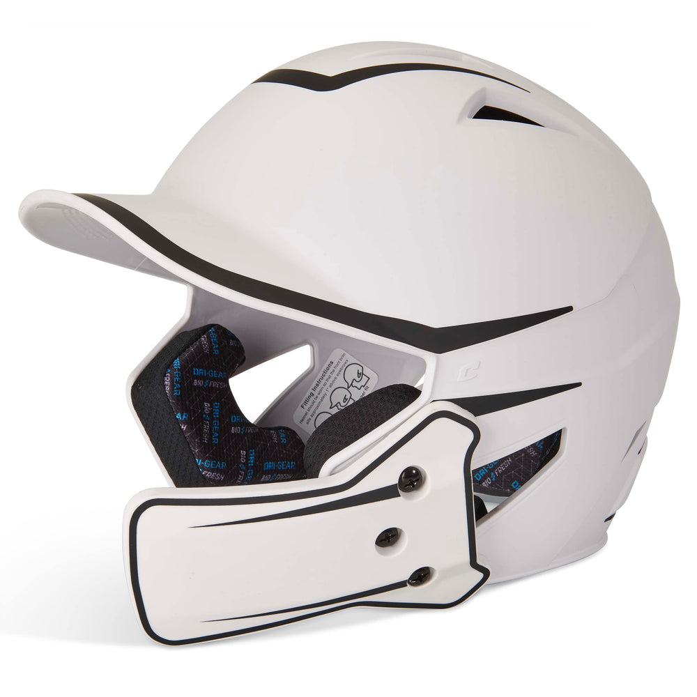 CHAMPRO front view of helmet showing shell and face opening, highlighting protection