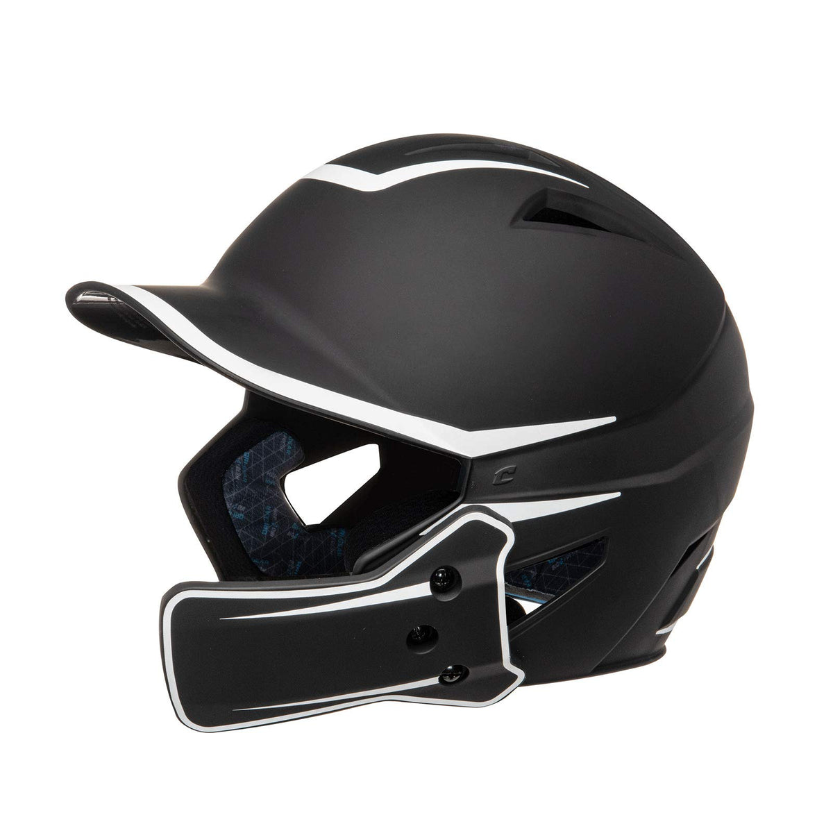 CHAMPRO front view of helmet showing ventilation and clear sightlines benefit