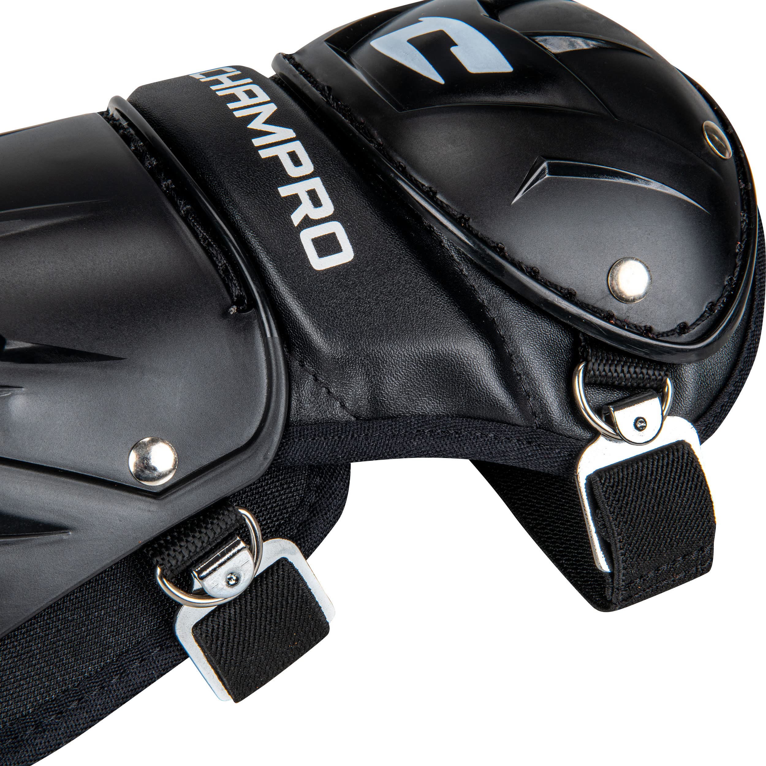 CHAMPRO close-up of PE shin plate texture highlighting impact resistance