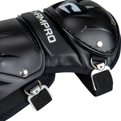 CHAMPRO close-up of PE shin plate texture highlighting impact resistance
