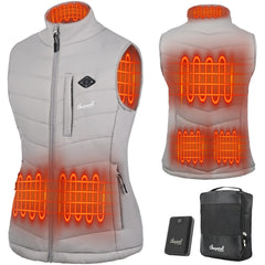 CHAPAREL heated vest front view showing slim fit and lightweight warmth