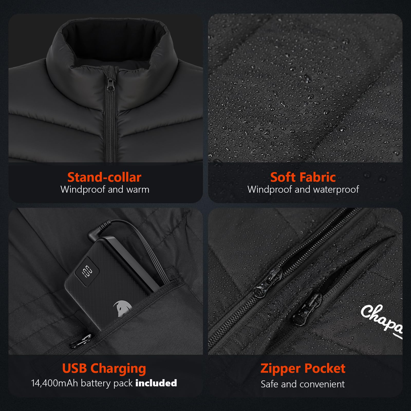 CHAPAREL vest worn outdoors by woman providing lightweight warmth