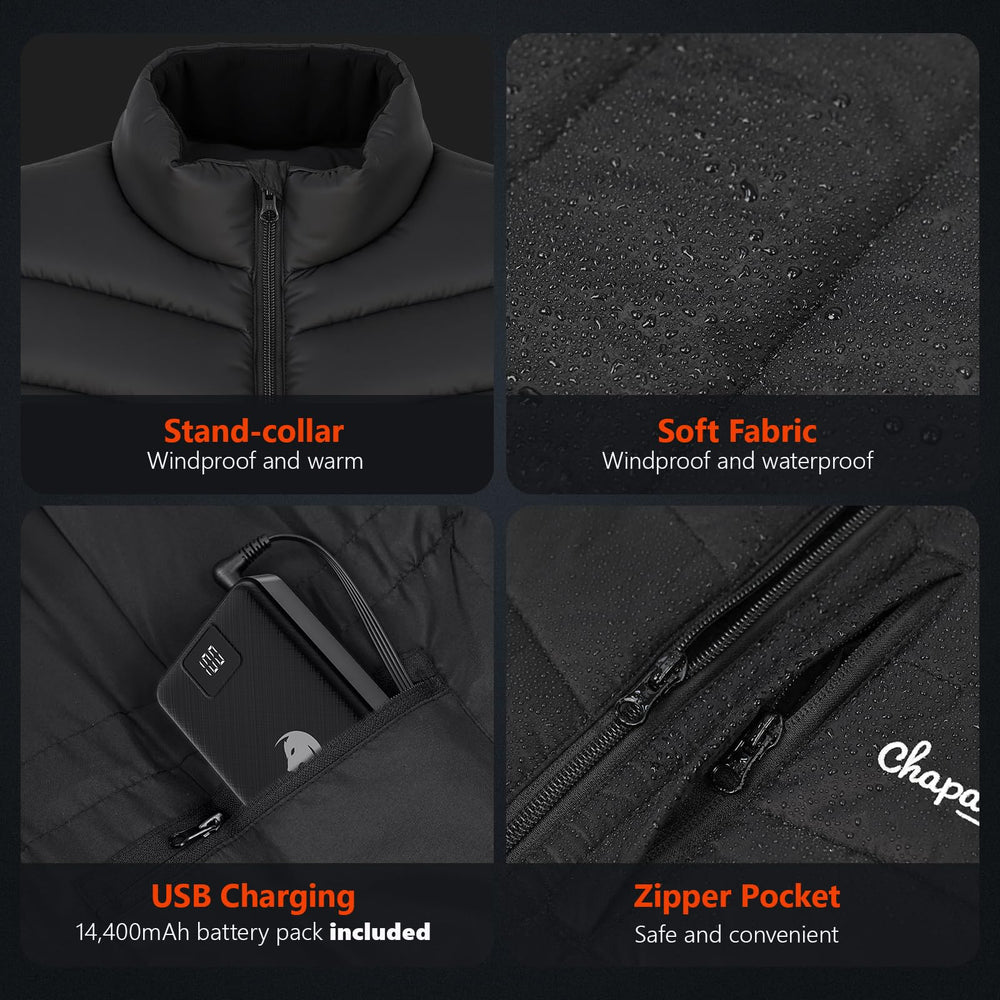 CHAPAREL vest worn outdoors by woman providing lightweight warmth