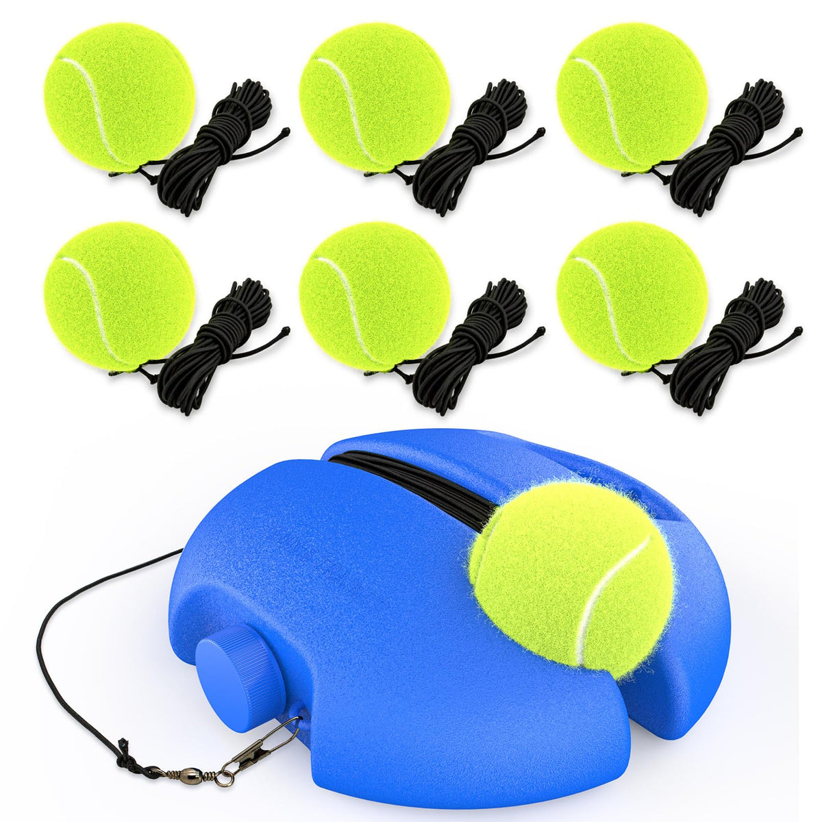 CHEGIF front view with balls showing compact portable trainer and easy storage benefit
