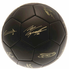 Chelsea phantom football in play on grass, demonstrating durable construction and consistent flight