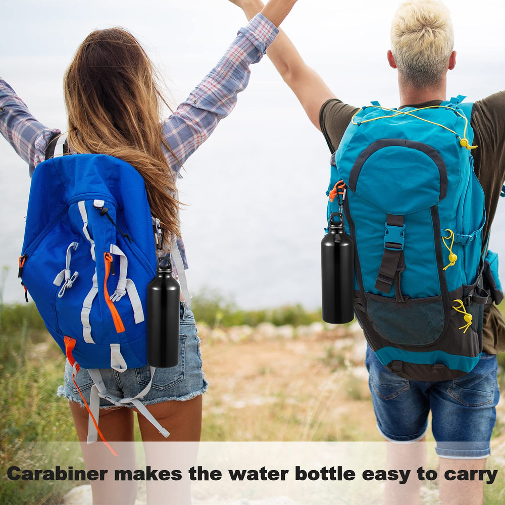 CHENGU carabiner attached to backpack showing hands-free carry benefit