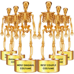 CHENGU front view of twelve gold skull trophies showcasing party-ready design and appeal
