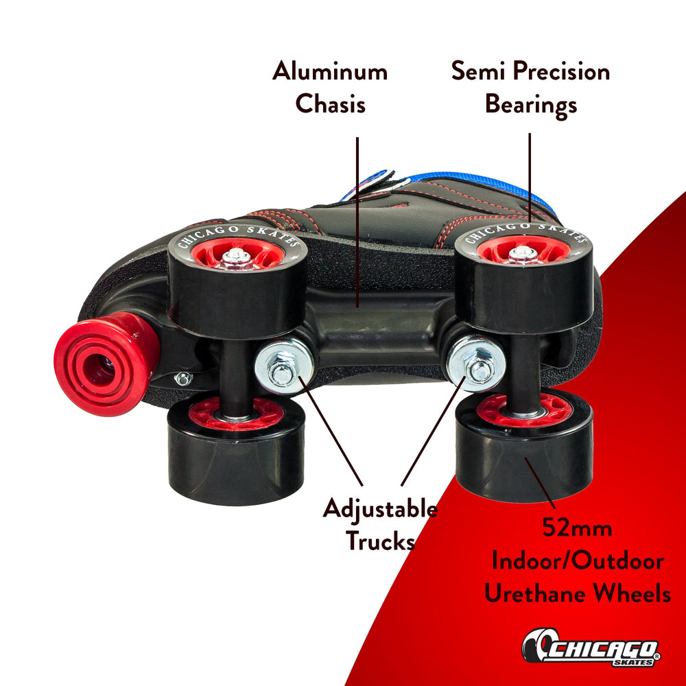 Chicago Skates ankle support detail highlighting padded high-top comfort