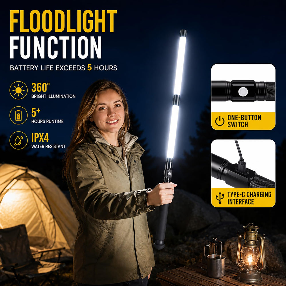 Chiyhshaa folded compact packed pole illustrating easy storage and travel convenience