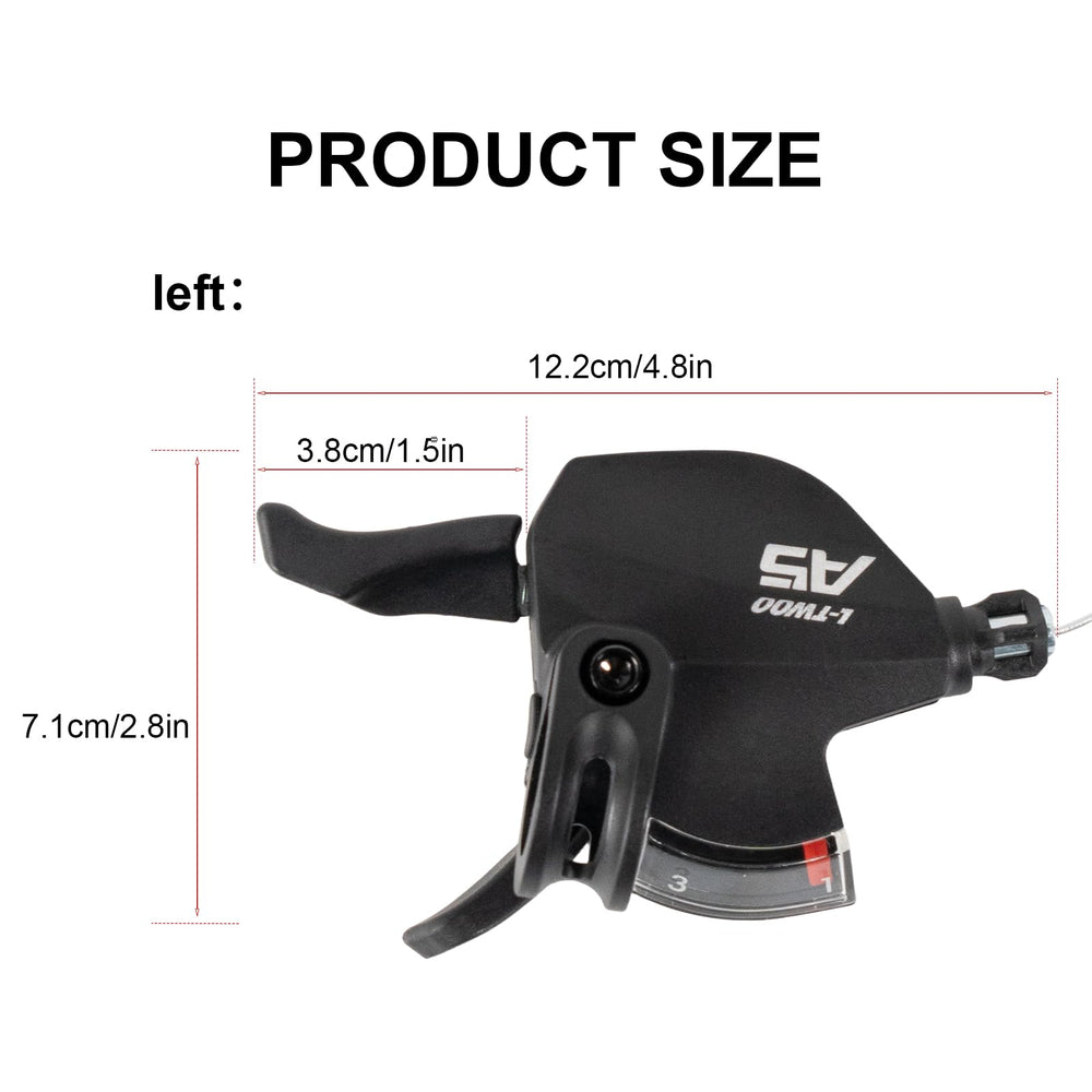 Chooee left and right shifters mounted on handlebar showing easy fit