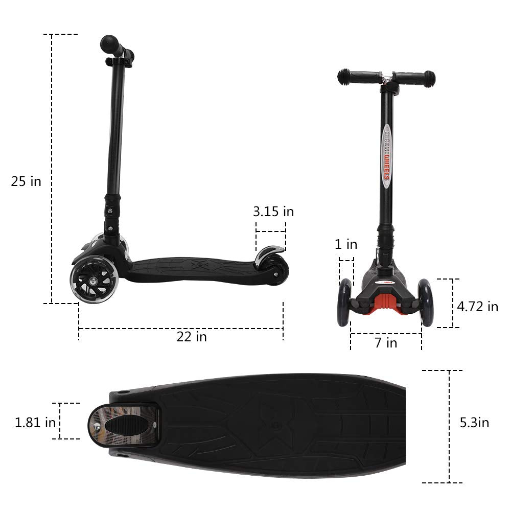 ChromeWheels folded scooter compact for travel and quick storage benefit