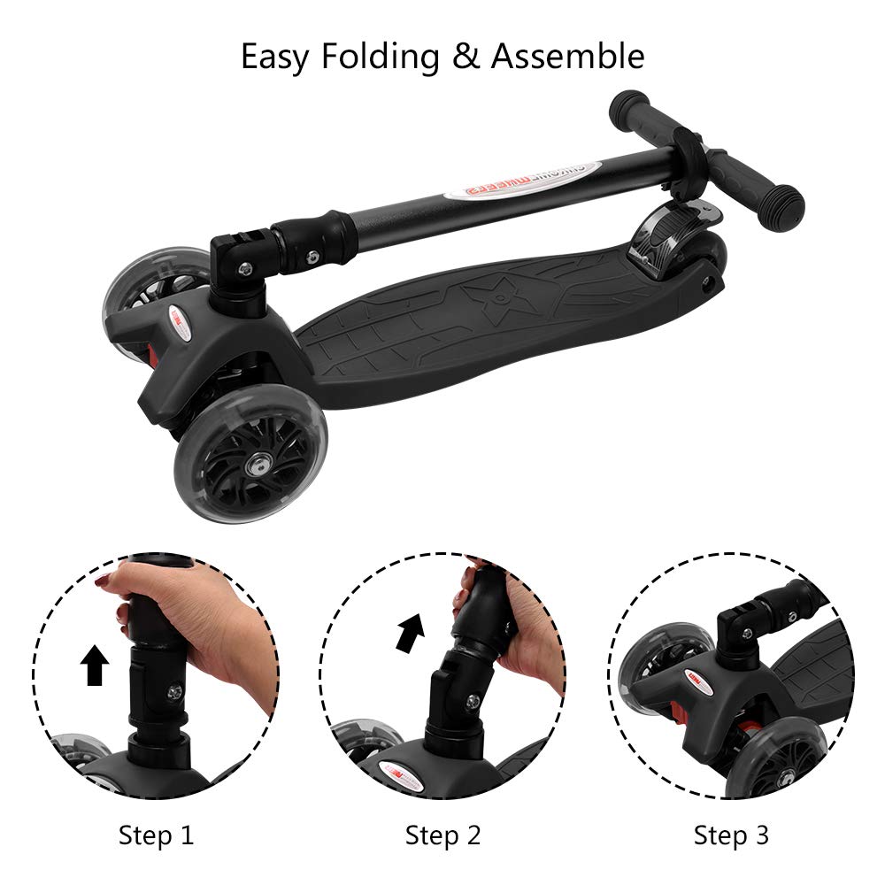 ChromeWheels next to child showing size and weight capacity suitability benefit
