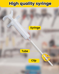 CHUMXINY syringe seal closeup showing anti-shedding design for leak prevention