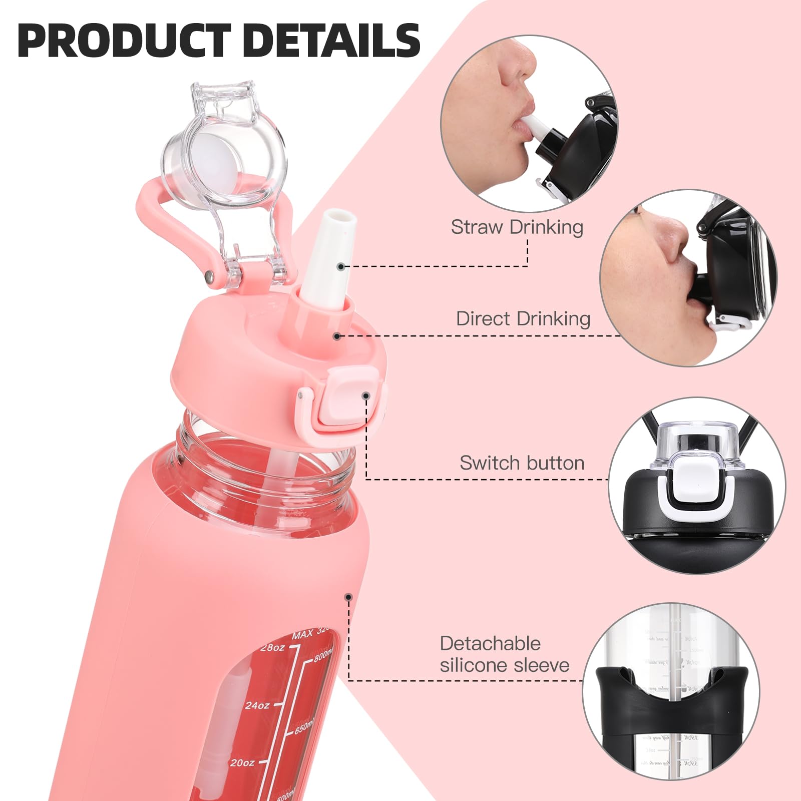 chunmo pop-up lid closed and locked, demonstrating leak-proof safety