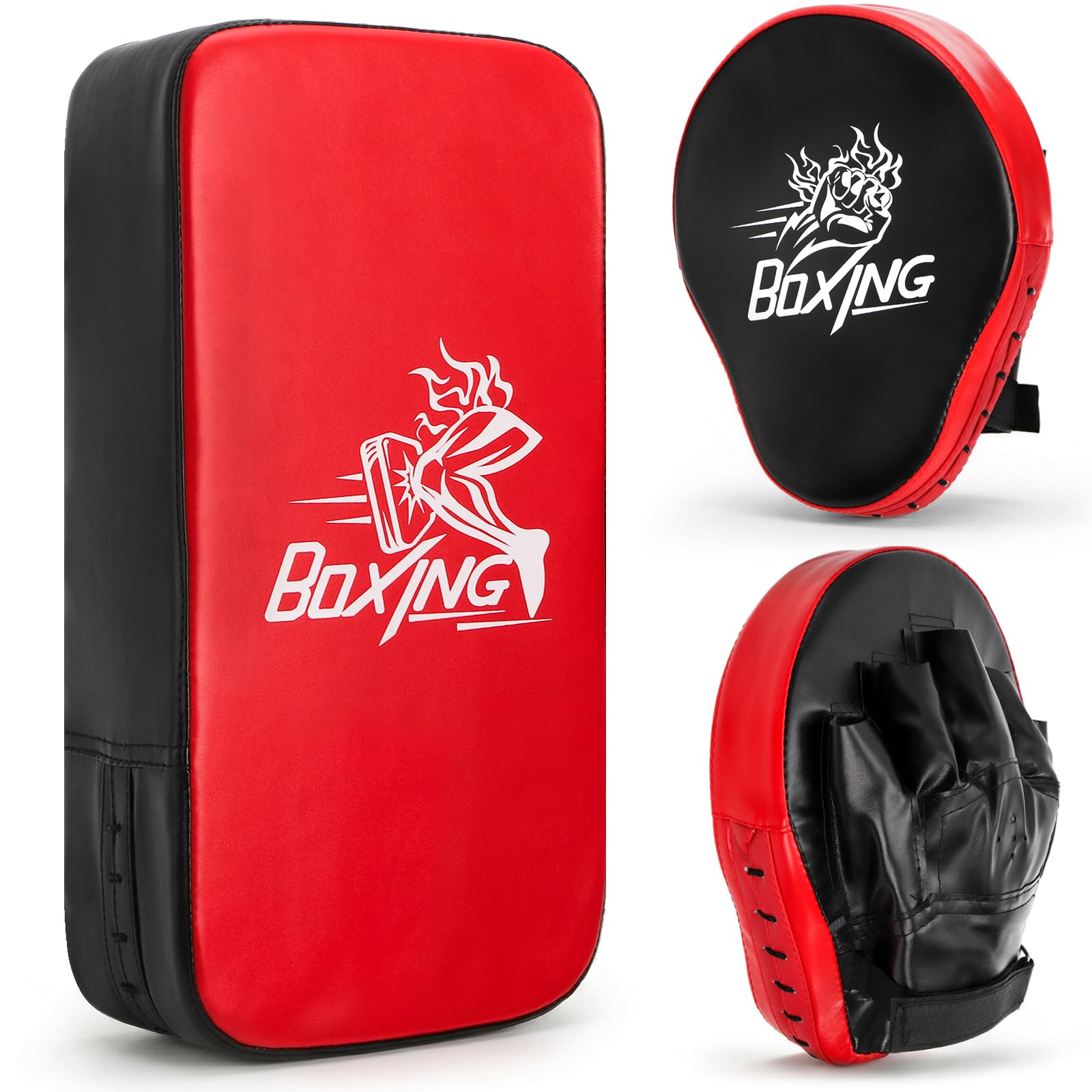 Cididu front view showing mitts and kick pad, clear layout and portability benefit