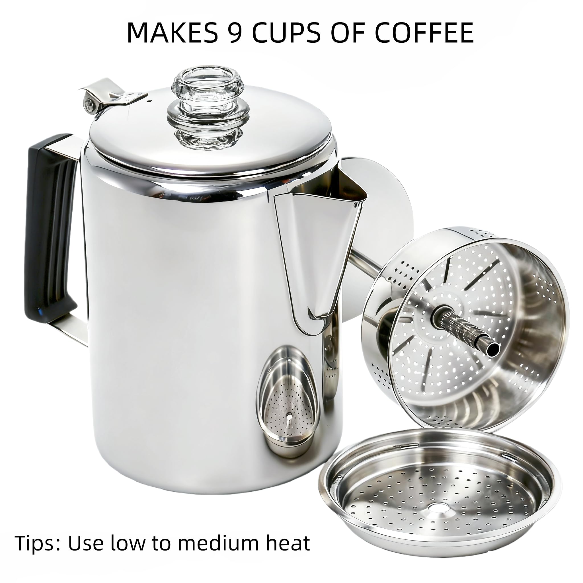 Cididu transparent dome detail lets you watch brew strength and stop on time