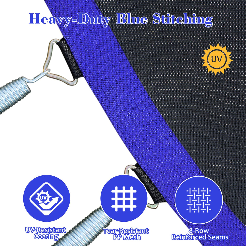 CIDNN close-up of 8-row blue reinforced stitching emphasizing durability