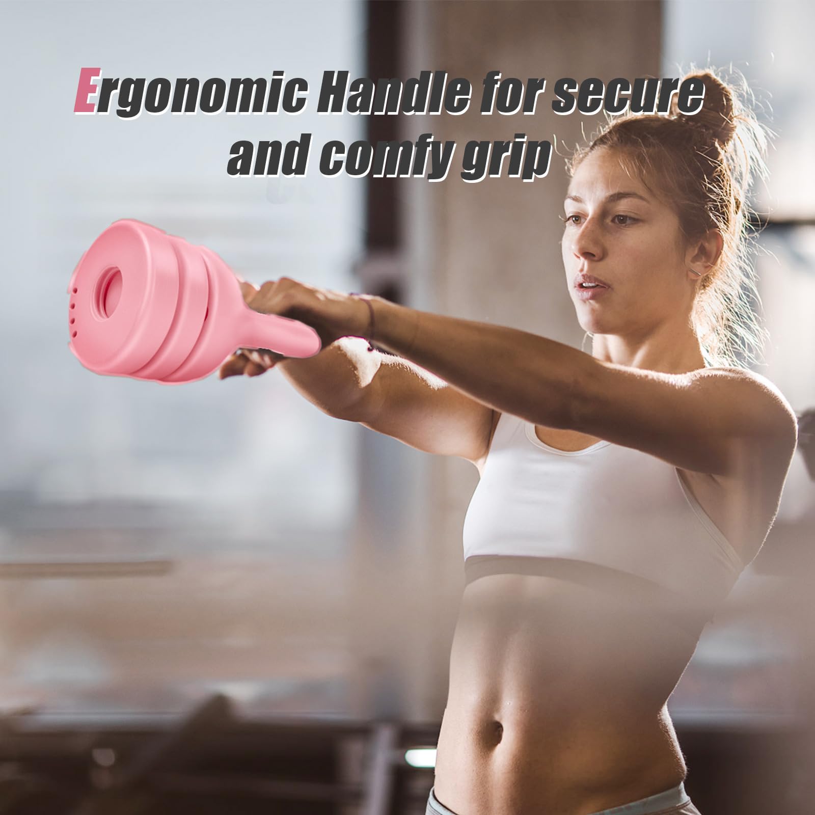 Cisleb kettlebell used outdoors for portable workout flexibility and convenience