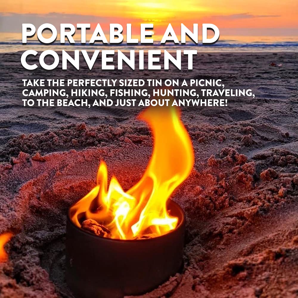 CITYBONFIRES next to a water bottle for size comparison showing lightweight convenience
