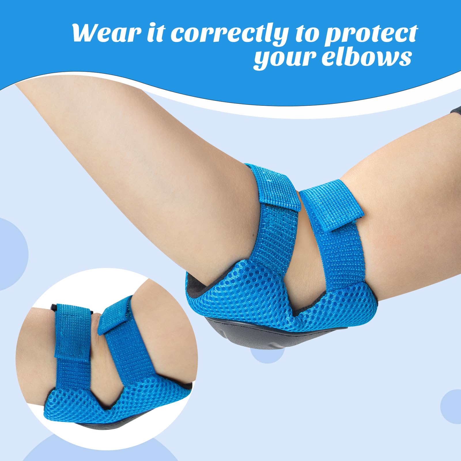 CKE wrist guard detail highlighting stabilization and safer falls benefit
