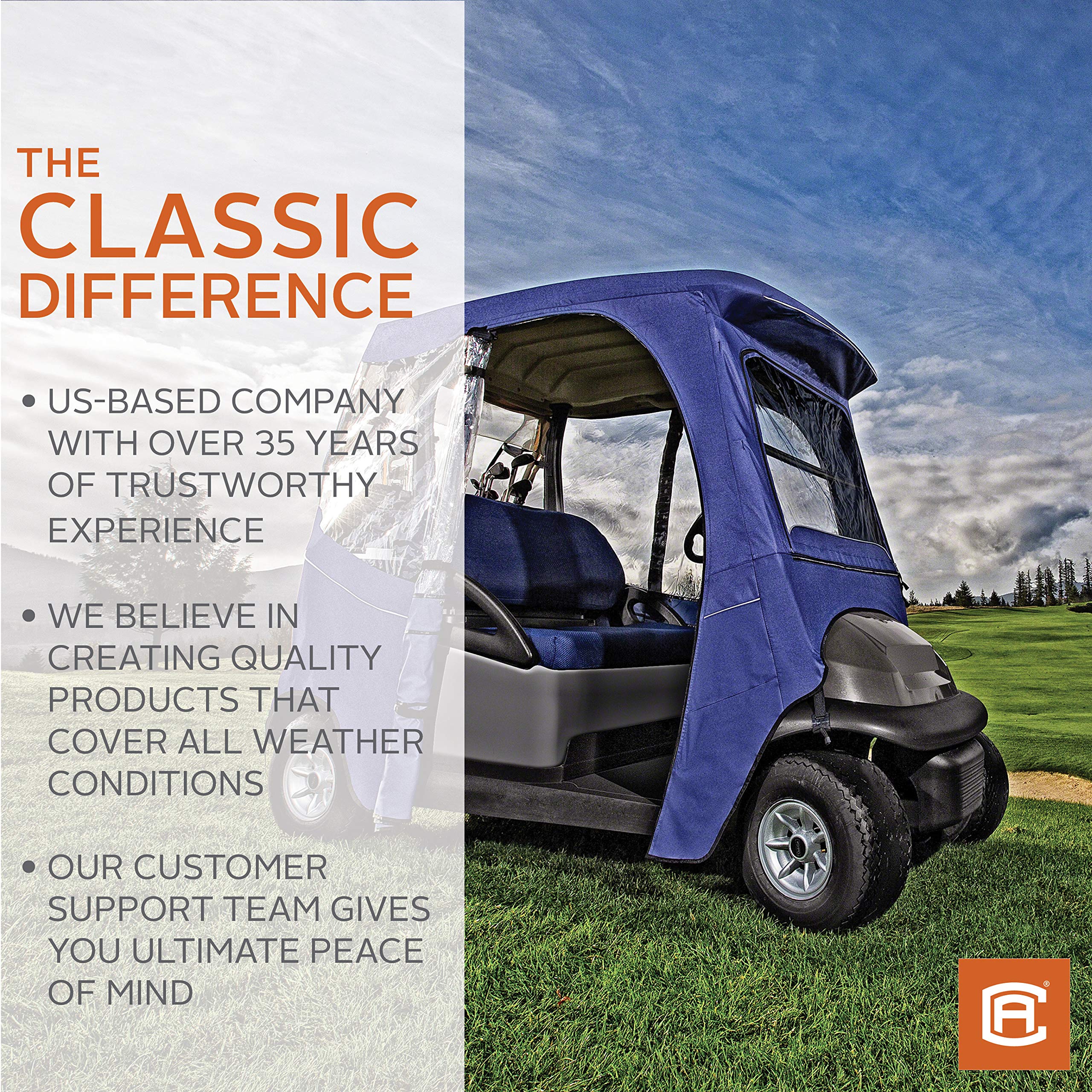 Classic Accessories rear zipper close-up enabling quick access to conversion seats