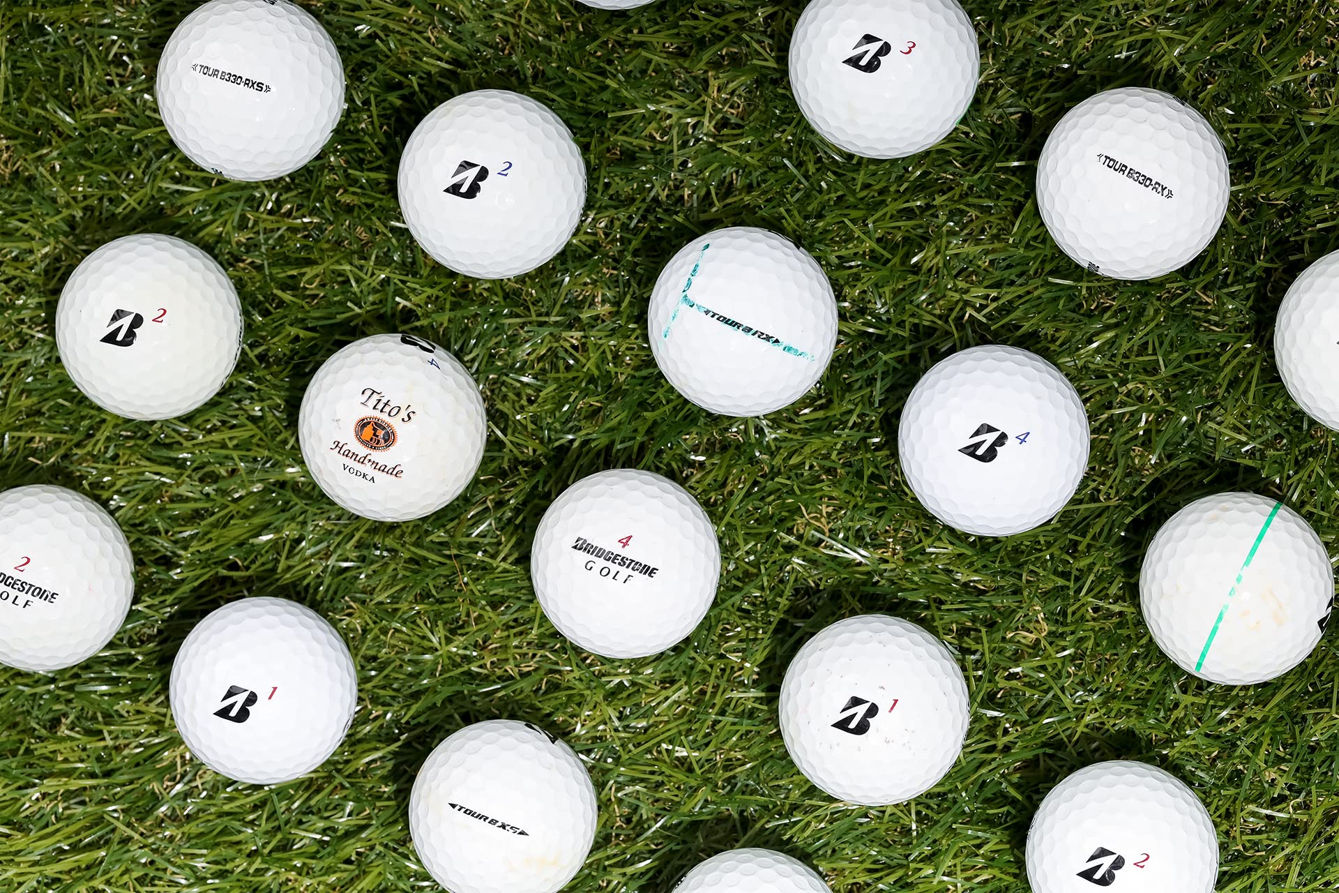 Clean Green Golf Balls in play off a tee showing reliable flight and feel