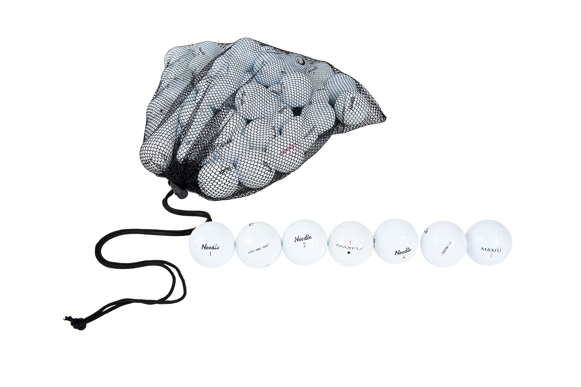 Clean Green Golf Balls mesh bag front view shows included reusable bag for easy transport
