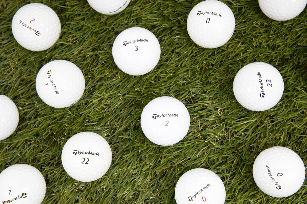 Clean Green Golf Balls scattered on driving range showing reliable practice performance benefit