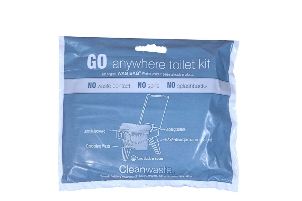 Cleanwaste filled waste bag in use illustrating secure odor control