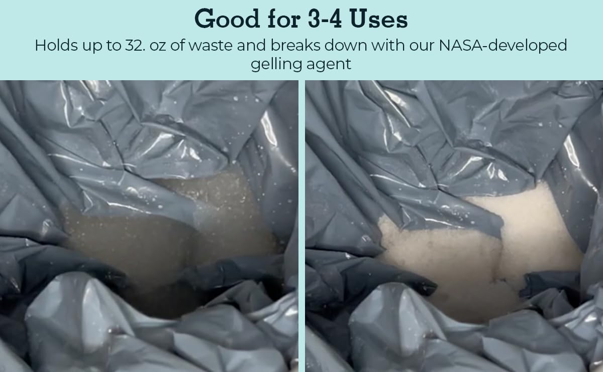 Cleanwaste close-up of gelling powder demonstrating absorbency benefit