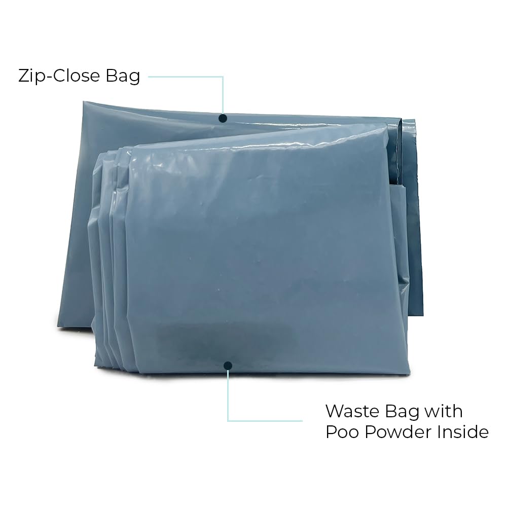 Cleanwaste WAG Bag held in hand showing compact size and portability
