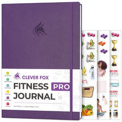 Clever Fox purple cover front view showing durable eco-leather and elastic closure for portability