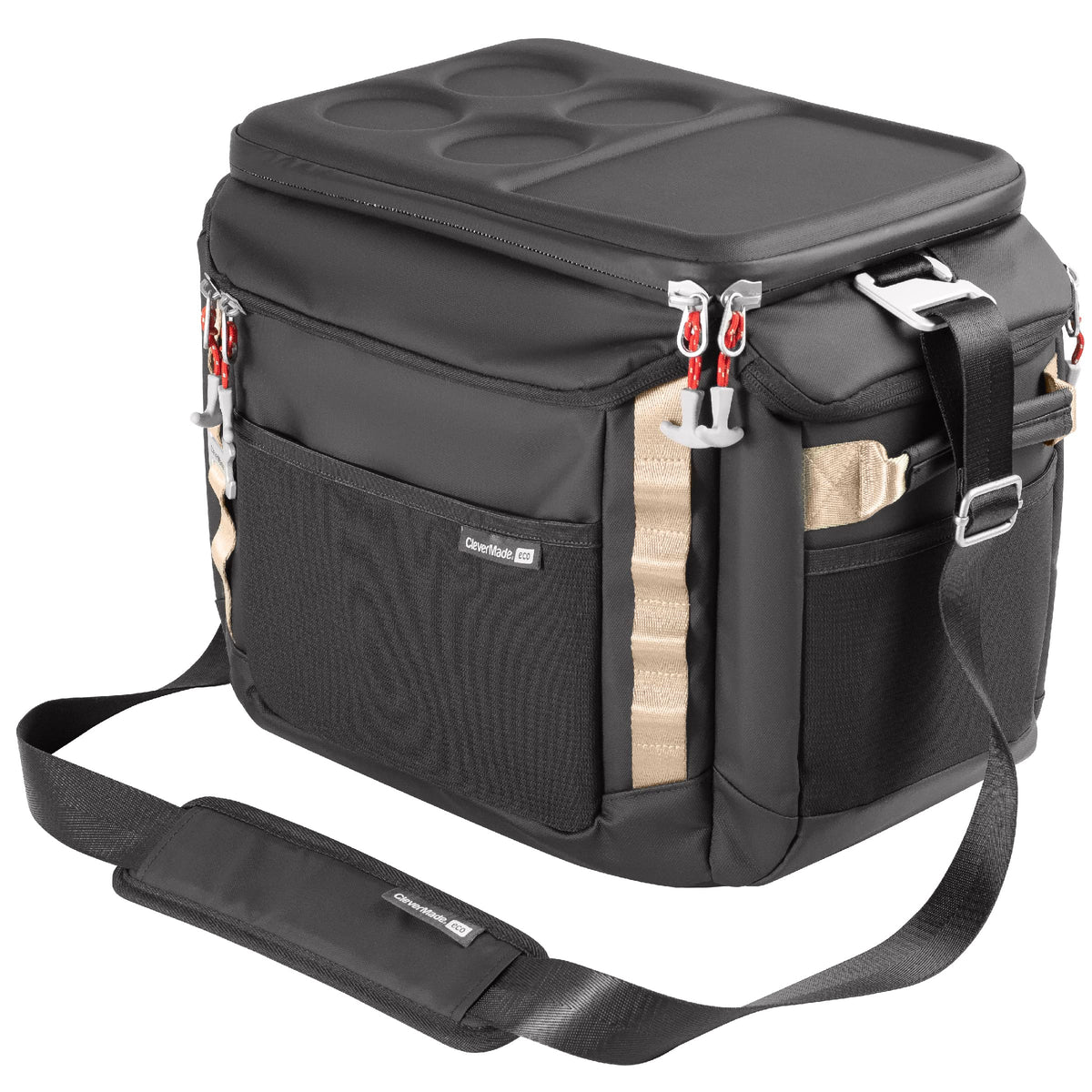 CleverMade Sequoia front view showing shape and roomy capacity for easy packing