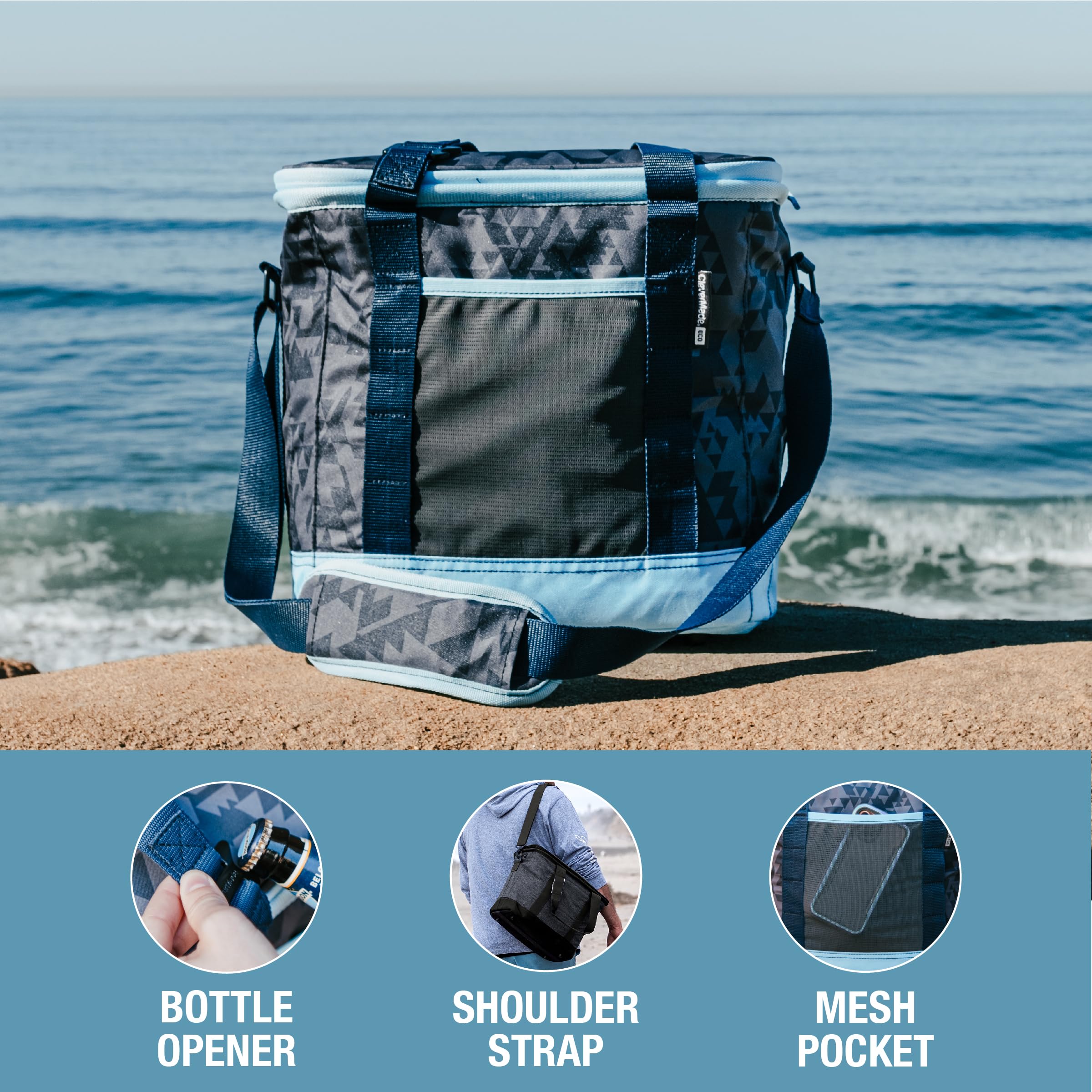 CleverMade Tahoe collapsed flat for compact storage and travel
