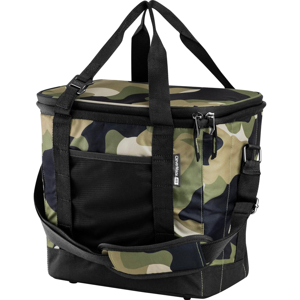 CleverMade Tahoe front view camo showing compact, portable cooler