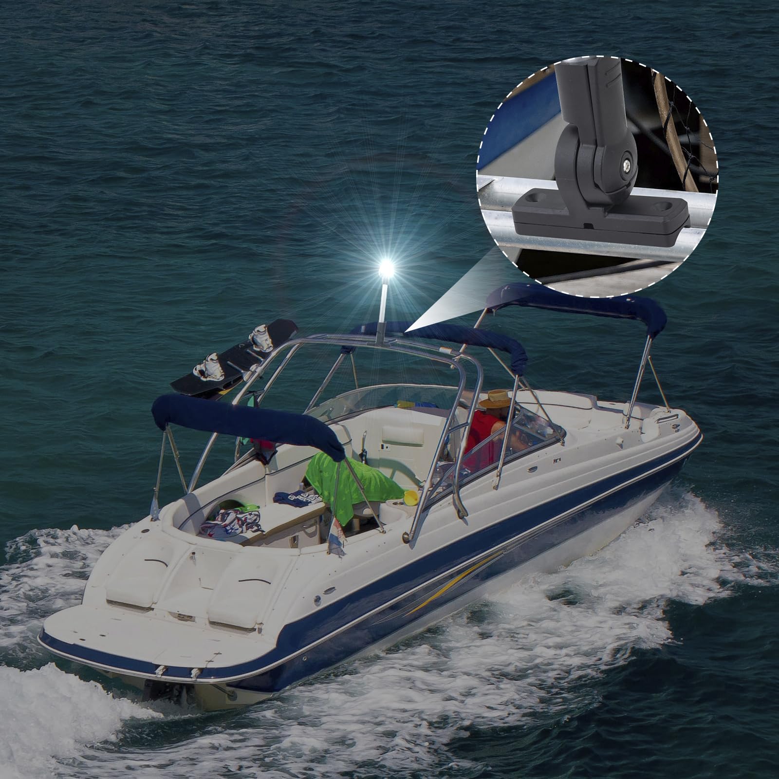CLGMarine LED lens illumination demonstrating bright white output for 2NM visibility