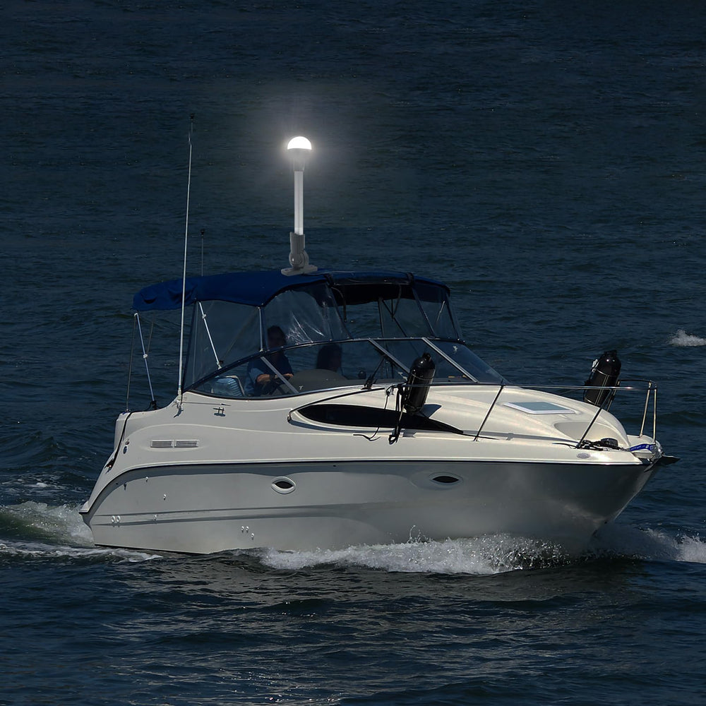 CLGMarine stern installation scale comparing light height to boat rail for correct placement