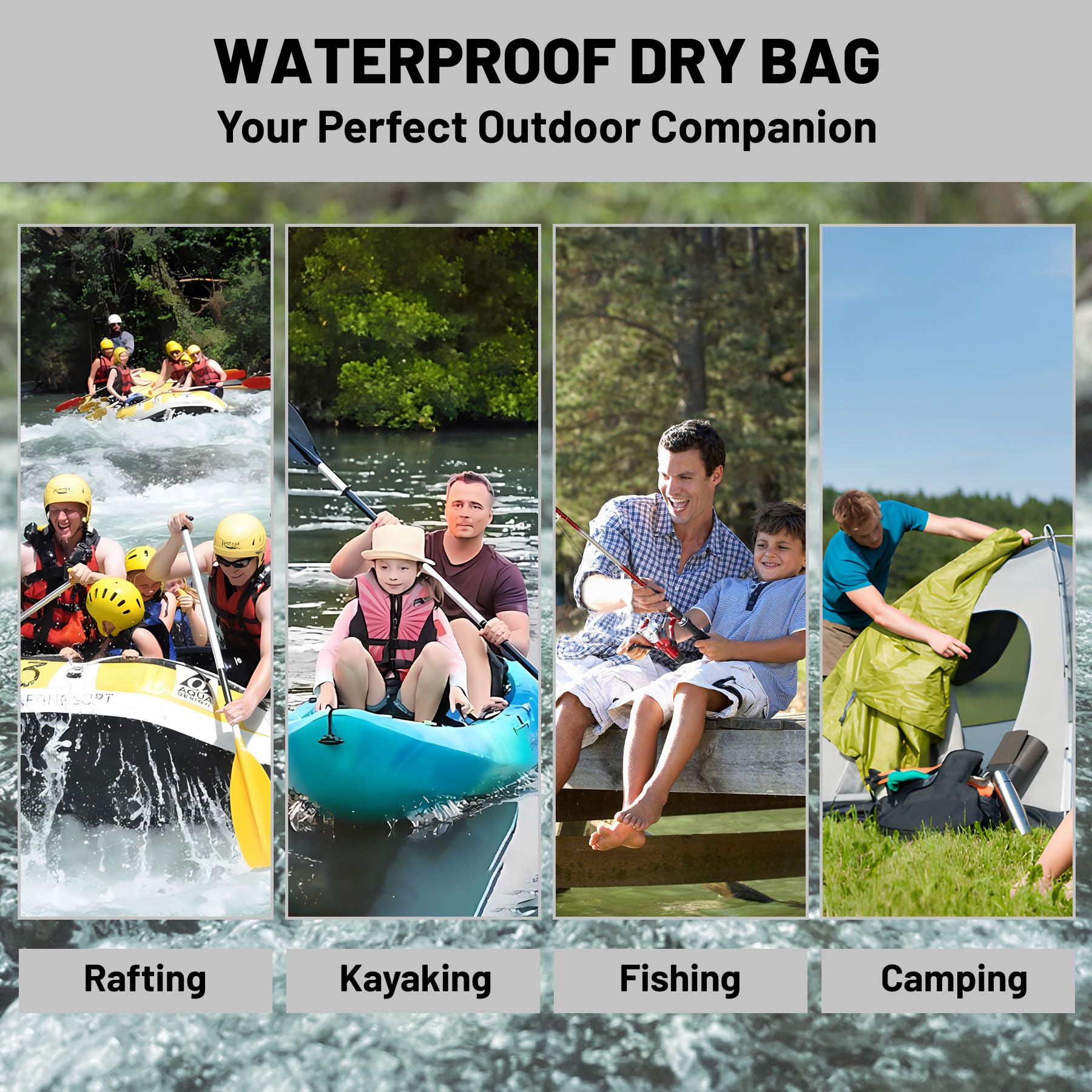 Cliduli dry bag floating on water providing buoyant security for gear