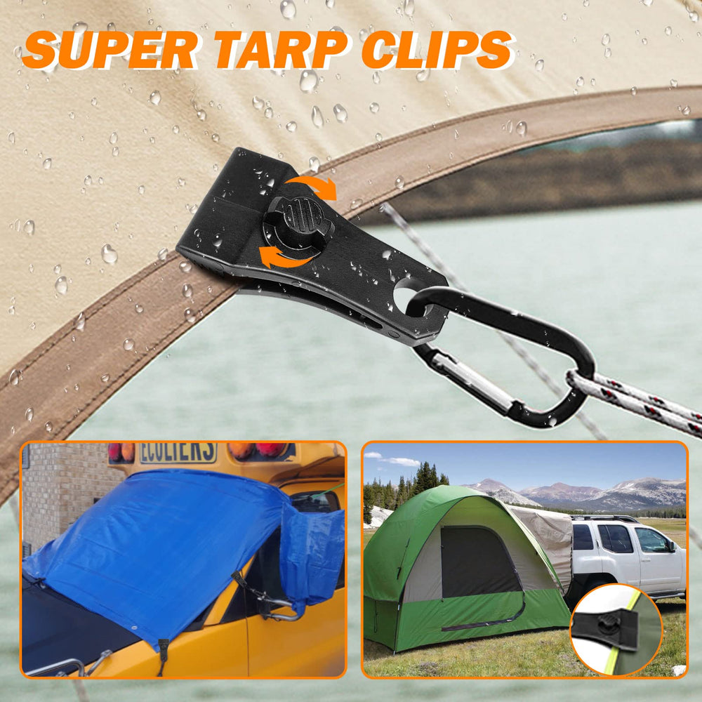CLIO clip beside carabiner for scale showing compact heavy-duty kit