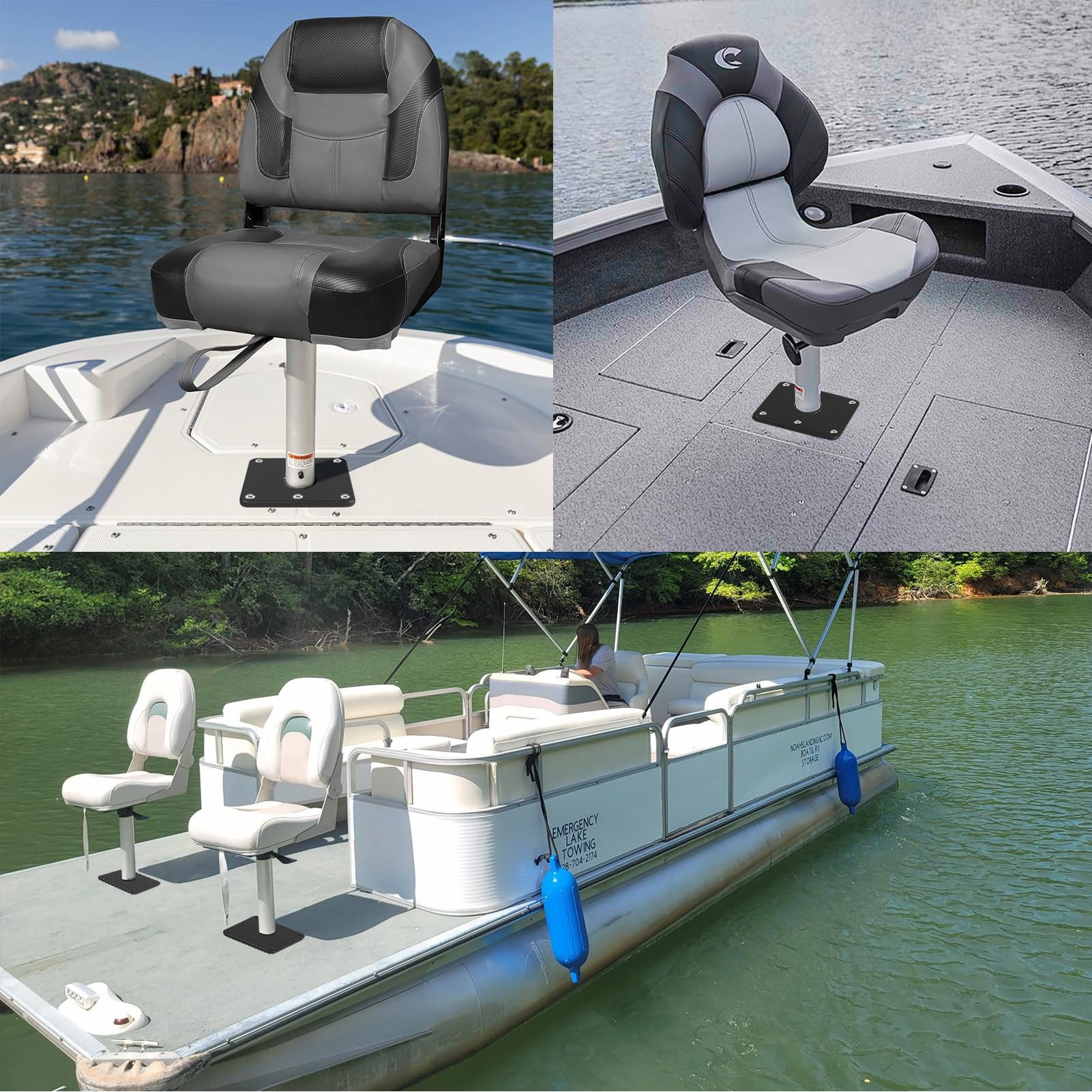 CLLOMAGY lifestyle image angler on mounted seat for comfortable fishing