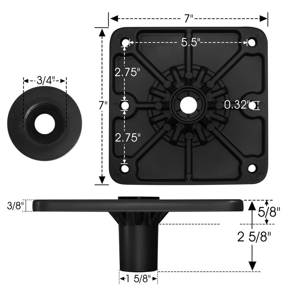 CLLOMAGY installed on pontoon deck showing stable seat mounting advantage