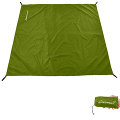 Clostnature footprint front view showing compact packed shape and label, protects gear