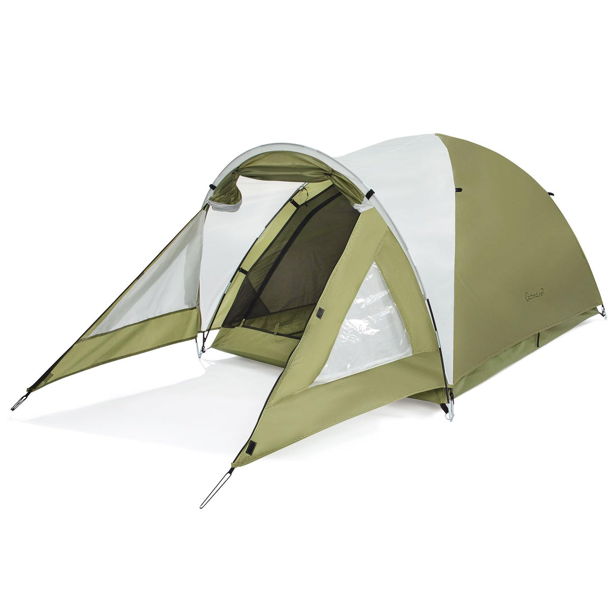 Clostnature tent front view with porch showing protected gear storage benefit