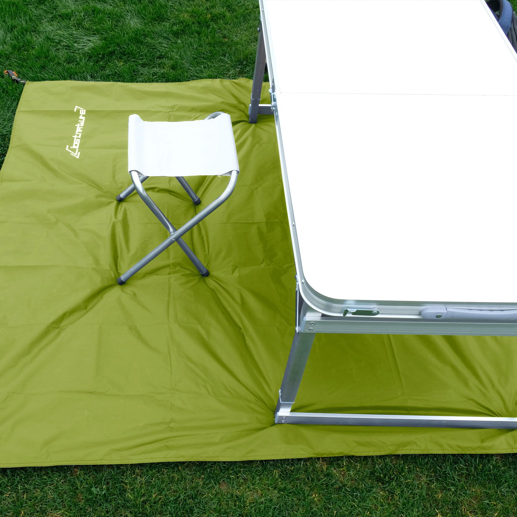 Clostnature tarp rigged as hammock rain fly offering quick shelter and water resistance