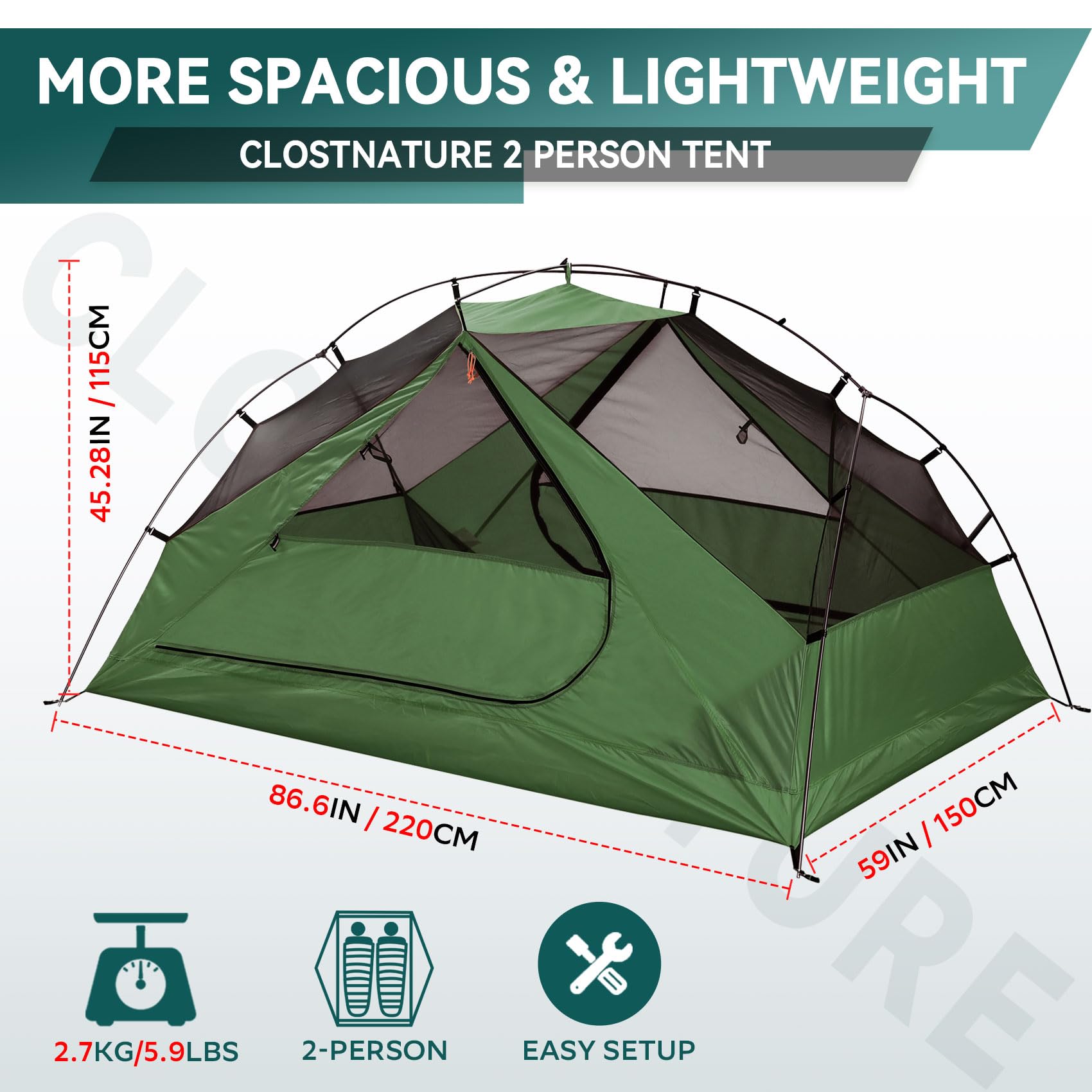 Clostnature inner mesh wall stargazing view providing ventilation comfort