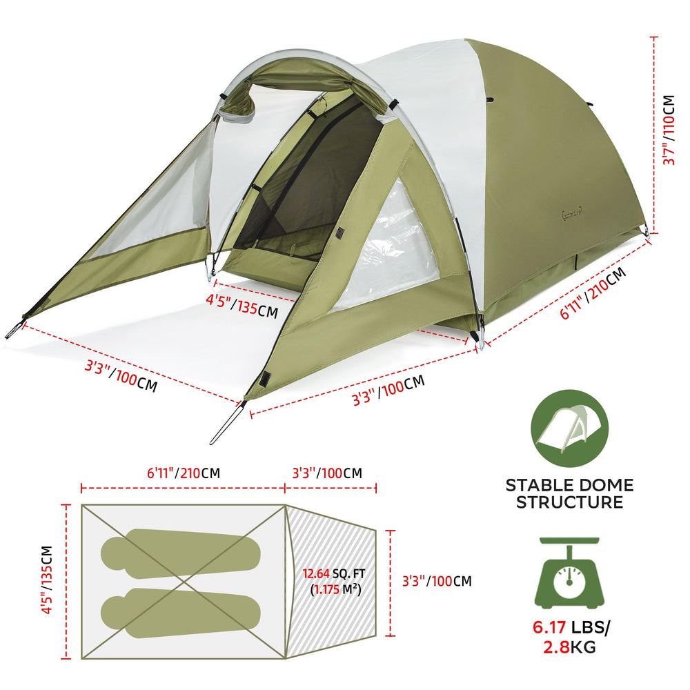 Clostnature porch storing boots and backpacks to keep the inner tent clean