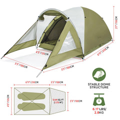 Clostnature porch storing boots and backpacks to keep the inner tent clean