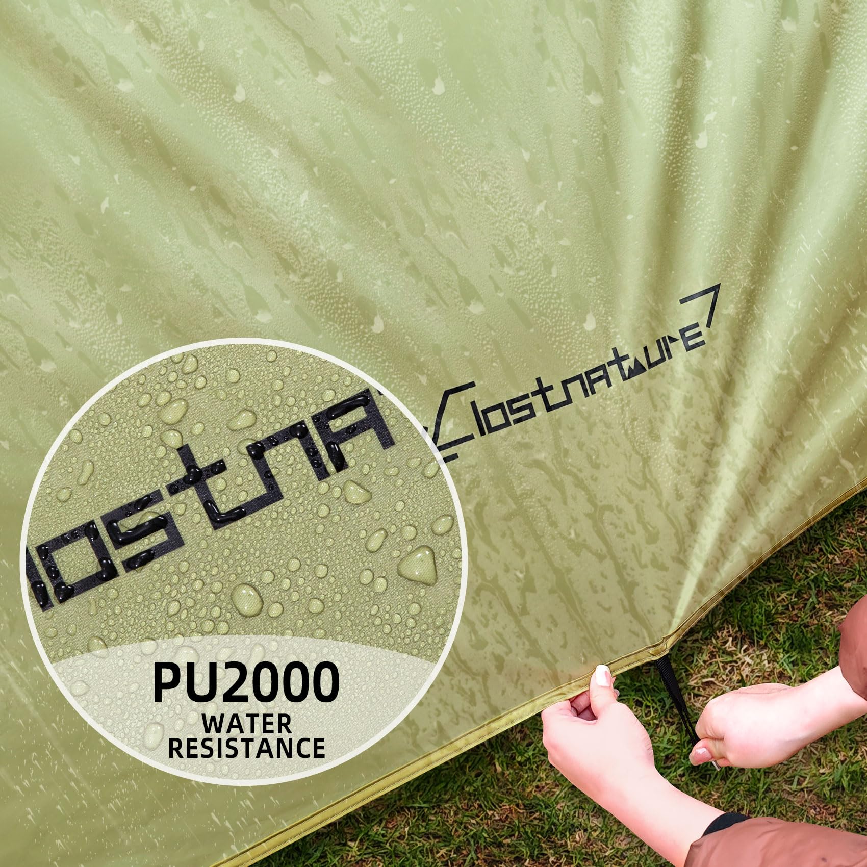 Clostnature tent pitched by a solo camper demonstrating easy single-person setup