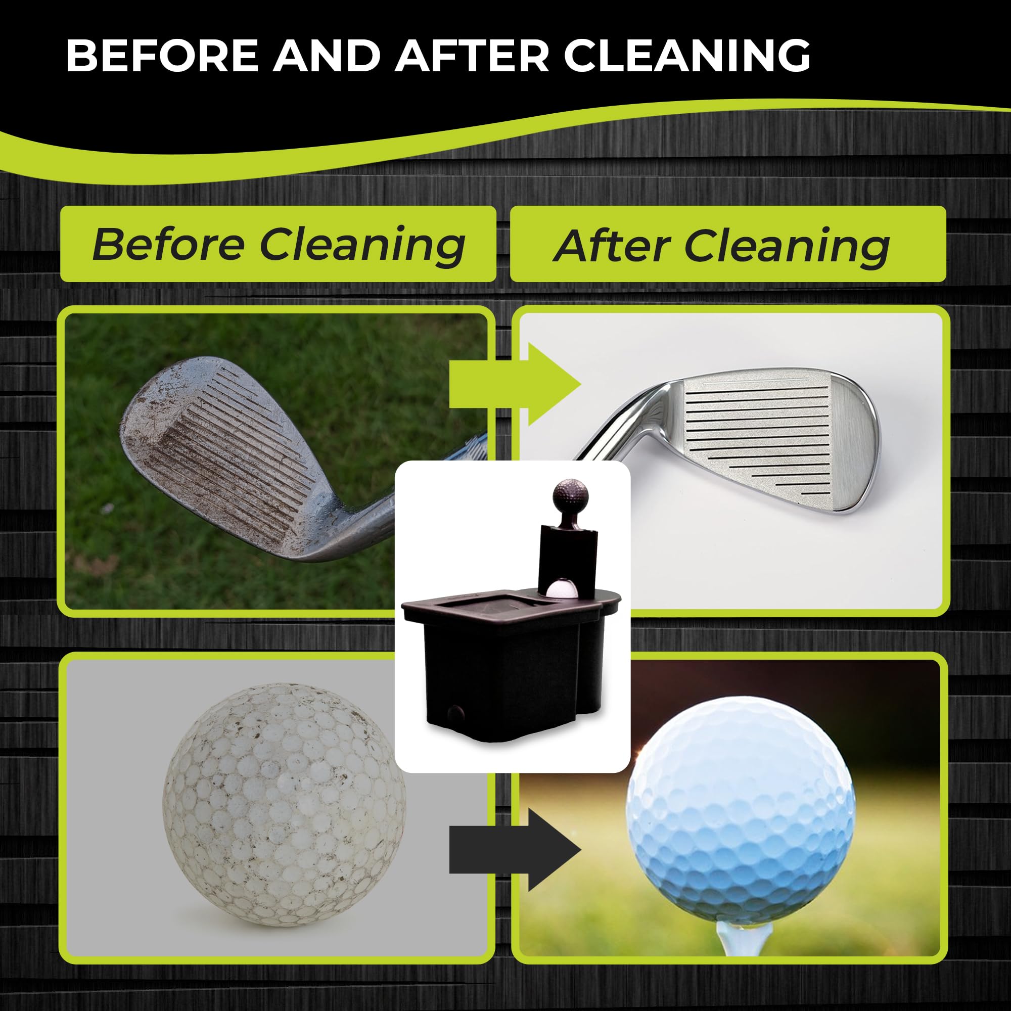 Club Clean close-up of internal brushes cleaning grooves for improved performance