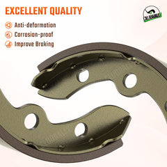 CLUBRALLY four brake shoes laid out showing friction lining for consistent braking